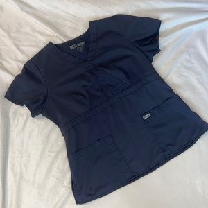Gray’s Anatomy dark grey scrub top
